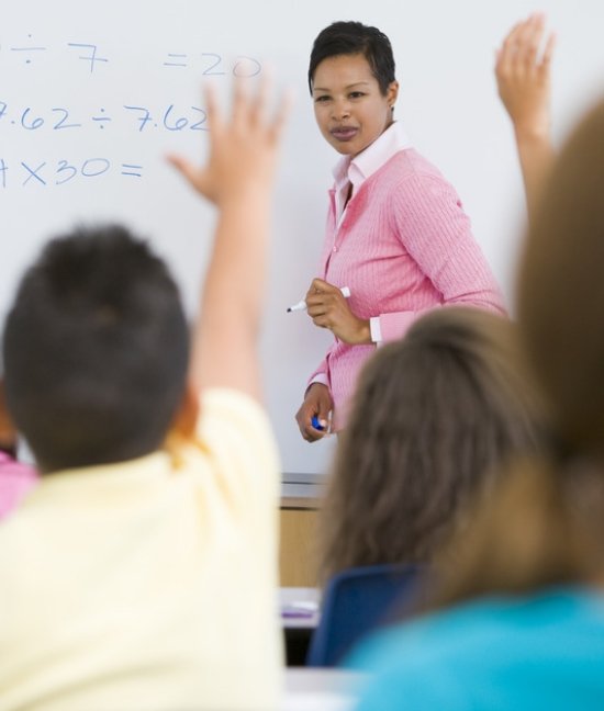 teacher_and_class Math teacher with class